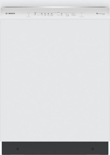 Bosch - 300 Series 24" Front Control Smart Built-In Stainless Steel Tub Dishwasher with 3rd Rack, 46 dBA - White-Front_Standard 