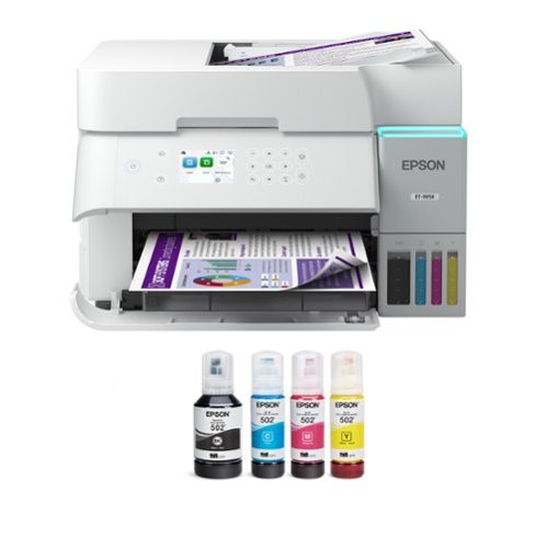 Epson - EcoTank ET-3958 Wireless All-in-One Color Supertank Inkjet Printer (Refurbished) - White-Front_Standard 