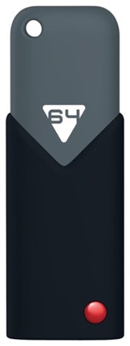 EMTEC - Click 64GB USB 3.0 Flash Drive - Black/Gray-Front_Standard 