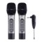 Karaoke USA - Professional Dual UHF Wireless Microphone System - Black-Front_Standard