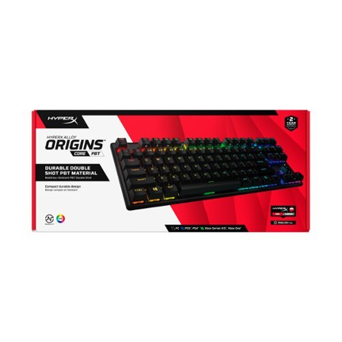 HyperX Alloy Origins Core TKL Wired Mechanical Red Linear Switch Gaming Keyboard with RGB Back Lighting - Black BUY IN AUSTRALIA