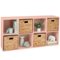 Best Choice Products - 8-Cube Bookshelf, 13.5in Display Storage System, Organizer w/ Removable Back Panels - Light Pink-Front_Standard