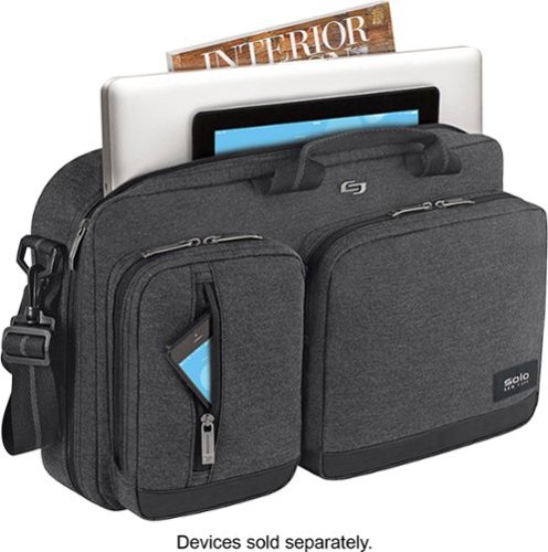 Solo New York Duane Hybrid Briefcase Backpack for 15.6 Laptop - Gray BUY IN SINGAPORE