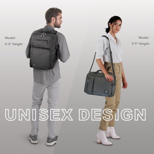 Solo New York Duane Hybrid Briefcase Backpack for 15.6 Laptop - Gray BUY IN FRANCE