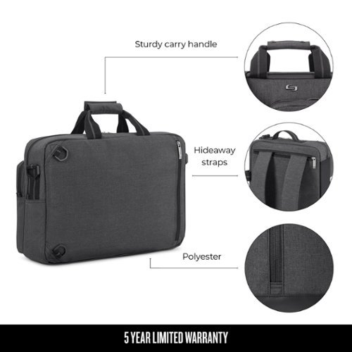 Solo New York Duane Hybrid Briefcase Backpack for 15.6 Laptop - Gray HOW TO BUY
