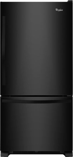  Whirlpool - 22 Cu. Ft. Bottom-Freezer Refrigerator with SpillGuard Glass Shelves - Black