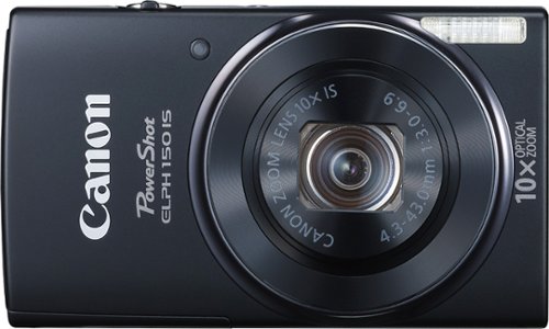  Canon - PowerShot ELPH-150 IS 20.0-Megapixel Digital Camera - Black