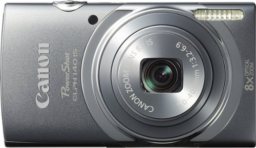  Canon - PowerShot ELPH-140 IS 16.0-Megapixel Digital Camera - Gray