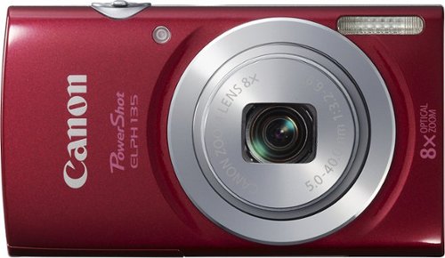  Canon - PowerShot ELPH-135 16.0-Megapixel Digital Camera - Red