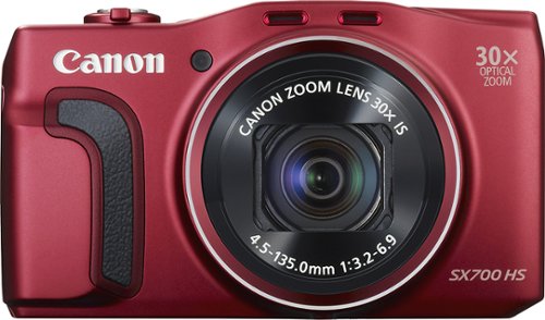  Canon - PowerShot SX-700 HS 16.1-Megapixel Digital Camera - Red