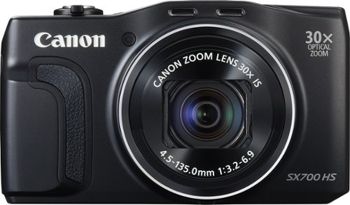  Canon - PowerShot SX-700 HS 16.1-Megapixel Digital Camera - Black