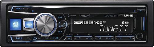  Alpine - CD - Built-In Bluetooth - Apple® iPod®- and Satellite Radio-Ready In-Dash Receiver - Black