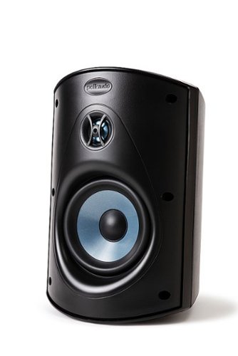 Polk Audio Atrium 6 Outdoor All-Weather Speakers with Bass Reflex Enclosure, Speed-Lock Mounting System, (Pair, Black) - Black