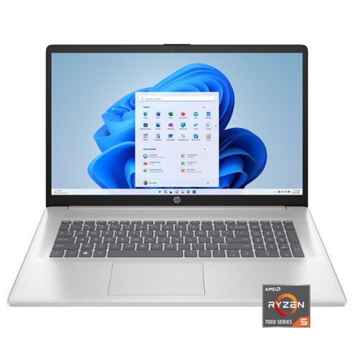 HP - 17.3" Full HD Laptop - AMD Ryzen 5 - 8GB Memory - 512GB SSD - Natural Silver-Front_Standard