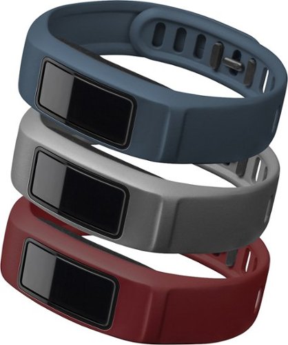  Garmin - Downtown Accessory Bands for vívofit 2 Activity Trackers (3-Pack) - Burgundy/Slate/Navy