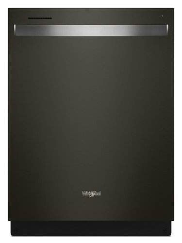 Whirlpool - 24” Stainless Steel Dishwasher with AI Intelligent Wash - 47 dBA .- Print Resistant Black Stainless - Print Resist Blk Stnlss-Front_Standard 