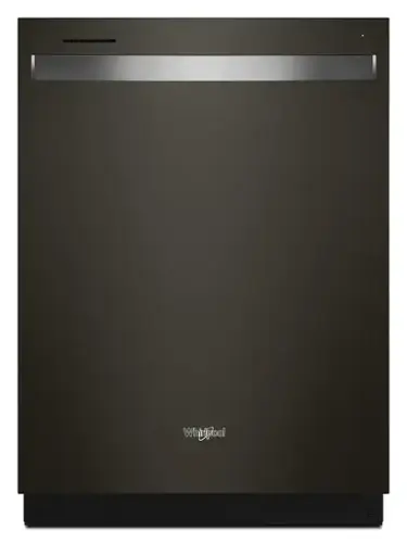 Front. Whirlpool - 24” Stainless Steel Dishwasher with AI Intelligent Wash - 47 dBA .- Print Resistant Black Stainless - Print Resist Blk Stnlss.
