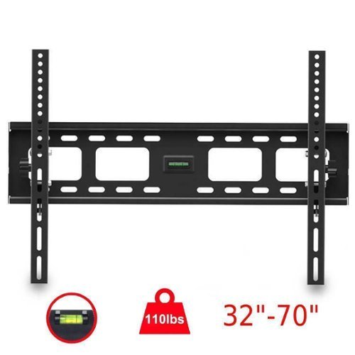 Winado - 32-70" Flat Tilting TV Wall Mount with Spirit Level SLIM FLAT LCD LED TV WALL MOUNT BRACKET TILT Max to 600 x 400mm - Black-Front_Standard 