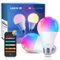 Lepro - A19 Smart LED Light Bulbs, 800 Lumens (2 Pack) - Color Changing-Front_Standard