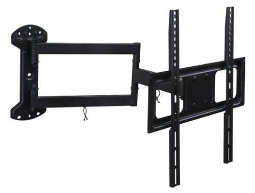 Mount-It! - Full Motion Articulating TV Wall Mount for 32–55" – 24" Extension, Corner-Friendly, VESA Compatible, 77 lb Capacity - Black-Front_Standard 