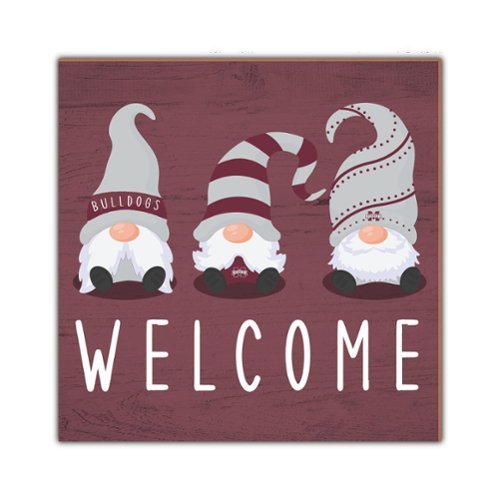 Fan Creations - Mississippi State Bulldogs 10'' x 10'' Welcome Gnomes Sign - Multicolor-Front_Standard 