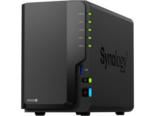Synology - DS225+ Diskless System Network - Storage - Black-Front_Standard 
