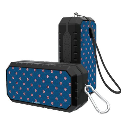 Keyscaper - Marvel Pattern Bluetooth Speaker - Captain America-Front_Standard 