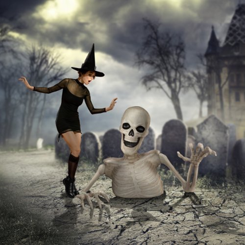 BOO BOX Halloween Groundbreaking Skeleton Scary Outdoor Halloween