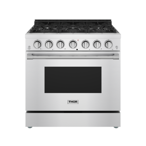 Thor Kitchen - 6.0 Cu Ft. Professional Freestanding Gas Range - Stainless Steel