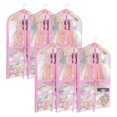 40"Clear Pink 6 Pack