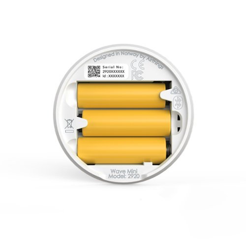Airthings Wave Mini Indoor Air Quality Monitor w/TVOC, Temp & Humidity sensors w/Mold Risk Indicator - White WORLDWIDE DELIVERY