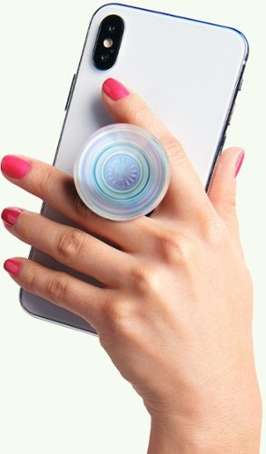 PopSockets Adhesive PopGrip Universal Grip & Stand for Cell Phones - Opalescent Clear WORLDWIDE DELIVERY
