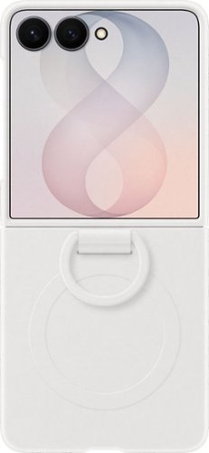 Samsung - Galaxy Z Flip8 Silicone Ring Magnet Case - Cream