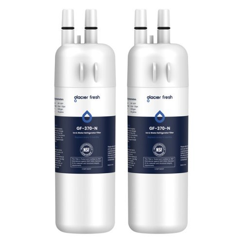 GLACIER FRESH - EDR1RXD1 Refrigerator Water Filter Compatible with W10295370A, WHR1RXD1, 2 Pack-Front_Standard 