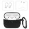 SaharaCase - Apple Airpods Pro 3 Case Kit | Added Accessories | Smooth Silicone | Anti-Shock Material | Venture Series - Scorpion Black-Front_Standard
