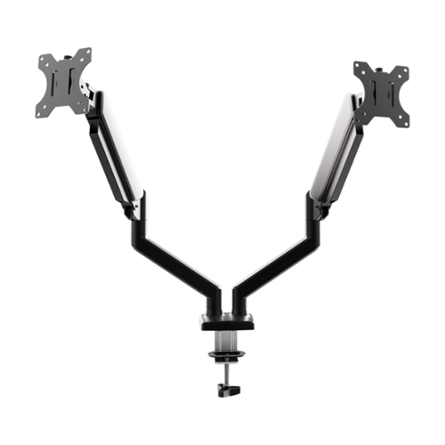 HUANUO - Dual Monitor Desk Mount with Gas Spring Arms - Black