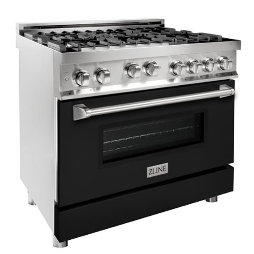ZLINE - Professional 4.6 Cu. Ft. Freestanding Gas Convection Range - Black matte-Front_Standard 