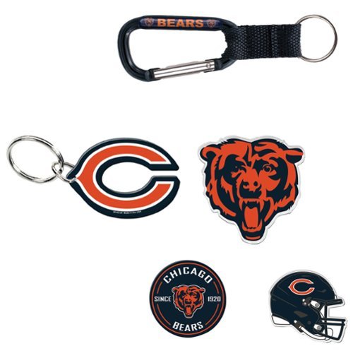 WinCraft - Chicago Bears 5-Pack Key Ring and Fridge Magnet Set - Multicolor-Front_Standard 