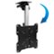 Mount-It! - Flip-Down Under-Cabinet & Ceiling TV Mount – Fits 19″–37″, 90° Tilt, 45° Swivel, 44 lb Capacity - Black-Front_Standard