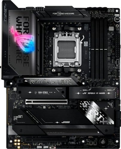 ASUS - ROG STRIX X870E-E GAMING WIFI (Socket AM5) AMD X870 ATX DDR5 Wi-Fi 7 Motherboard - Black