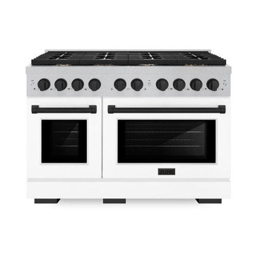 ZLINE - Autograph 48 in. Paramount Dual Fuel Range with White and Black Accents (SDRSZ-WM-48-MB) - White
