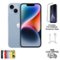 Apple - Refurbished Excellent - iPhone 14 Plus A2632 (Fully Unlocked) 256GB Bundle with Pre-Installed Tempered Glass - Blue-Front_Standard