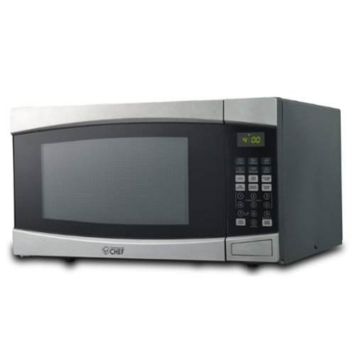Commercial Chef - Countertop Microwave Oven 1.6 Cu. Ft. 1000W - Stainless Steel-Front_Standard 