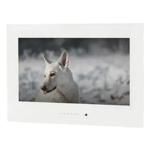 Front. ParallelAV - 24" Heat-Resistant Waterproof Sauna TV - White.