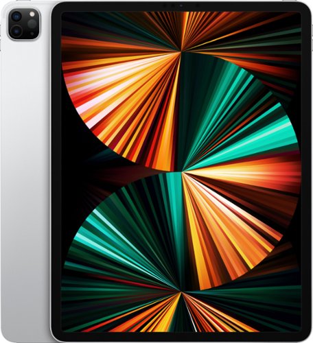 Certified Refurbished - Apple 12.9-Inch iPad Pro (5th Generation) (2021) Wi-Fi + Cellular - 128GB - Silver (Unlocked)-Front_Standard 