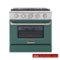 Kucht - 30 in. 4.2 cu. ft. Natural Gas Range with Sealed Burners and Convection Oven in Green - Green-Front_Standard