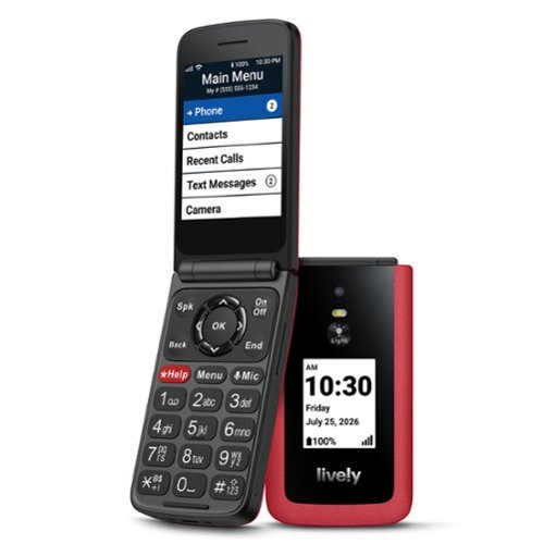 Lively® - Jitterbug Flip3 Easy Cell Phone - Red