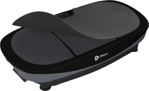 Lifepro - Rumblex Max 4D Black Vibration Plate Exercise Machine with Loop Resistance Bands
