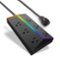 Titan - 6 Outlet 1500 Joules Surge Protector Strip with ColorChanging LED - Black-Front_Standard