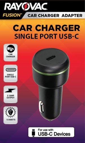 Rayovac - CAR CHARGER SINGLE PORT - black